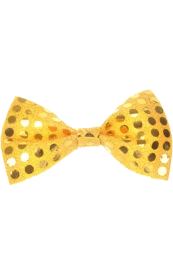 Bristol Novelty Circus Gold Sequin Bow Tie