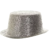 Bristol Novelty Silver Glittery Top Hat
