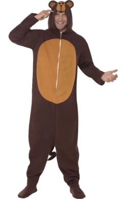 Smiffys Animals Monkey Onesie Costume