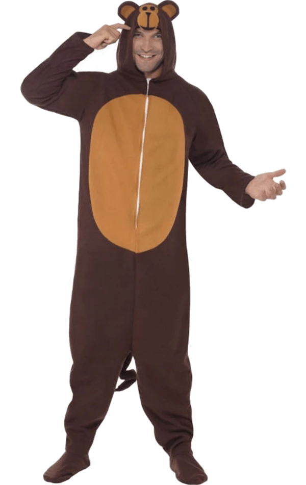 Smiffys Animals Monkey Onesie Costume