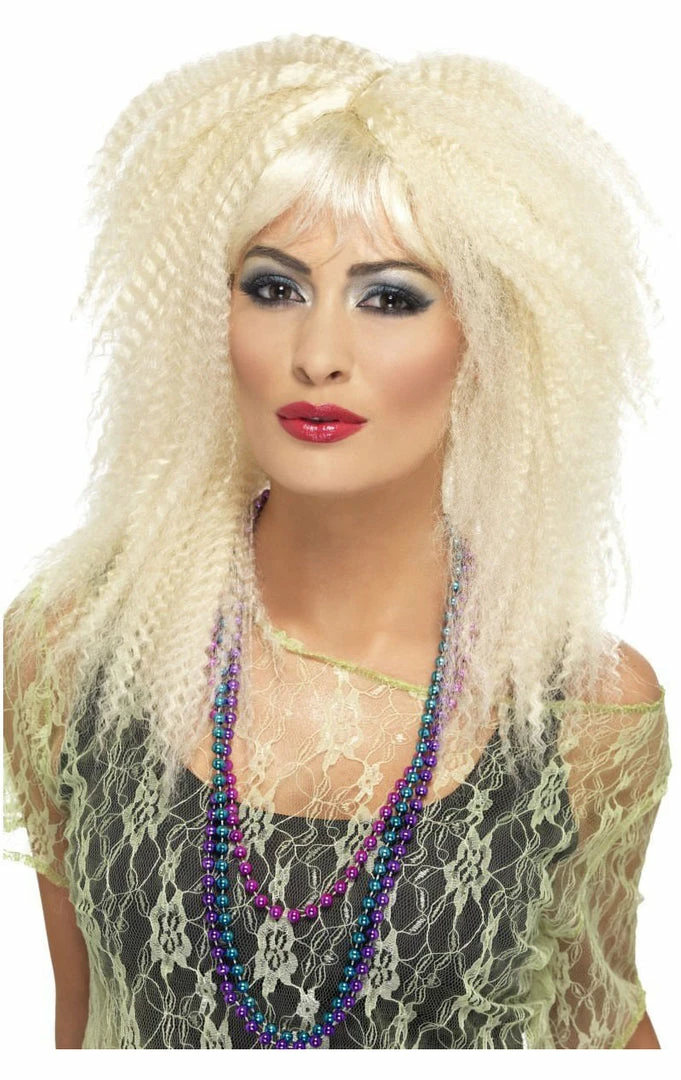 Smiffys All Decades /Era Costumes Crimped Blonde Wig
