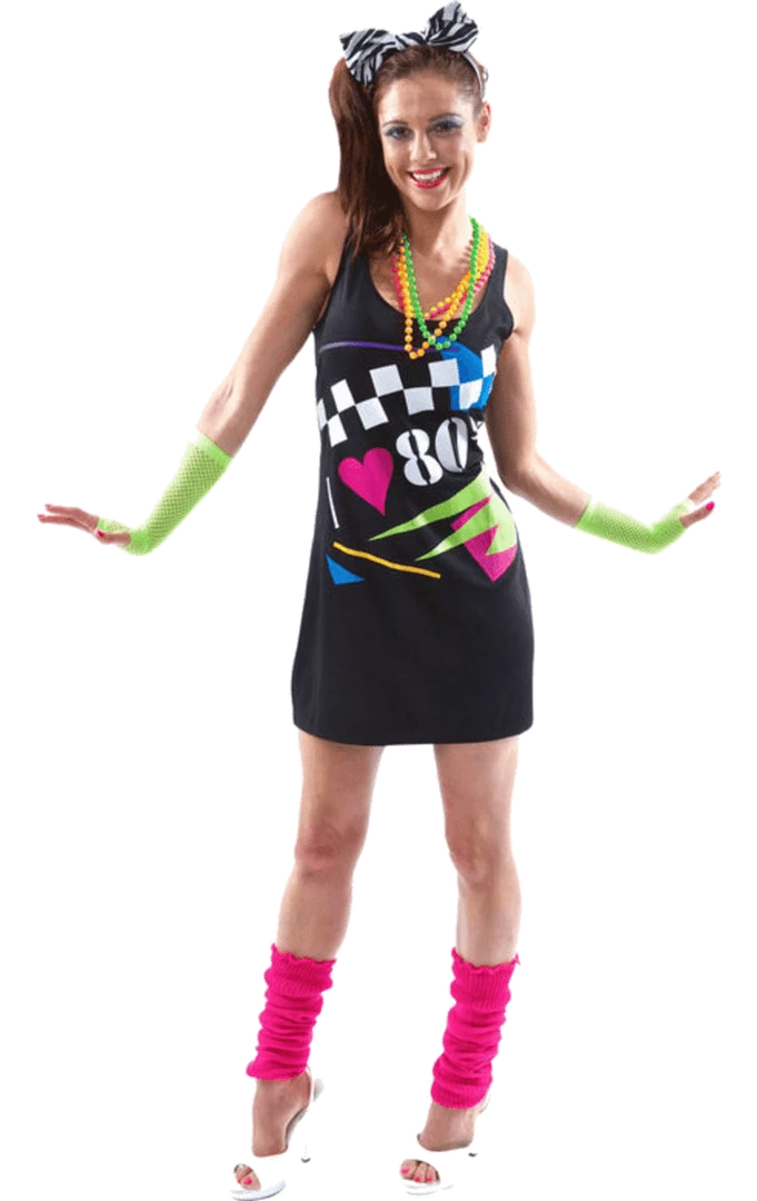 Orion Costumes Ladies I Love The 80s Dress Costumes Under £20