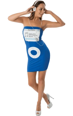 Orion Costumes Costumes Under £20 Womens Blue Music Player Costume