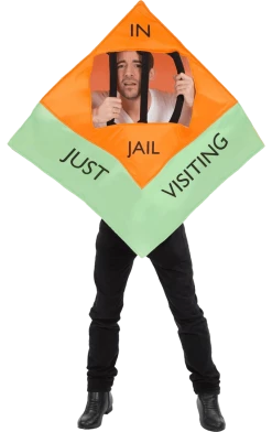 Orion Costumes British / UK Adult Monopoly In Jail Costume