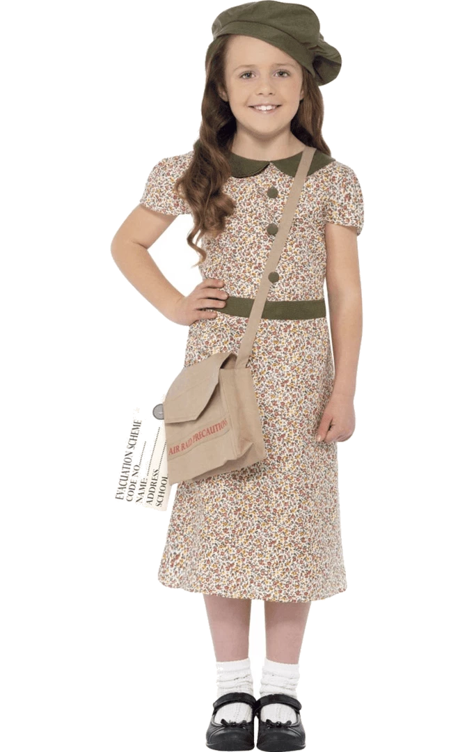 Smiffys British / UK Kids War Evacuee Girl Costume