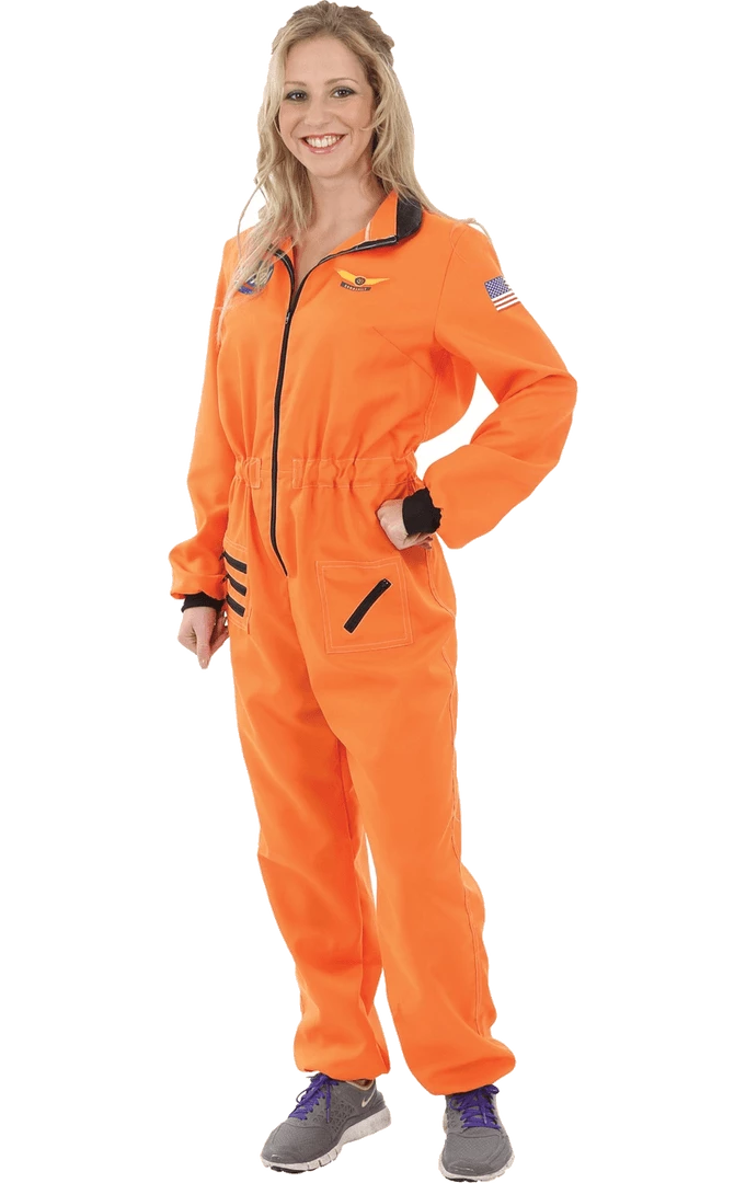 Orion Costumes American / USA Womens Orange Astronaut Costume