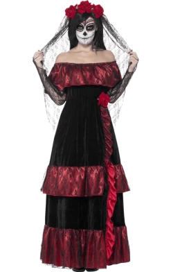 Smiffys Mexican Day Of The Dead Beauty Costume