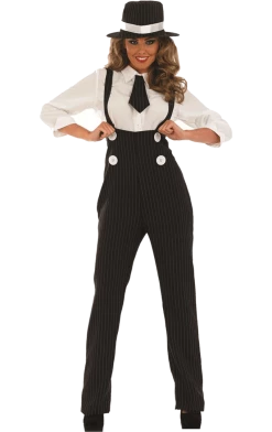 Fun Shack Adult Black Lady Gangster Costume Peaky Blinders