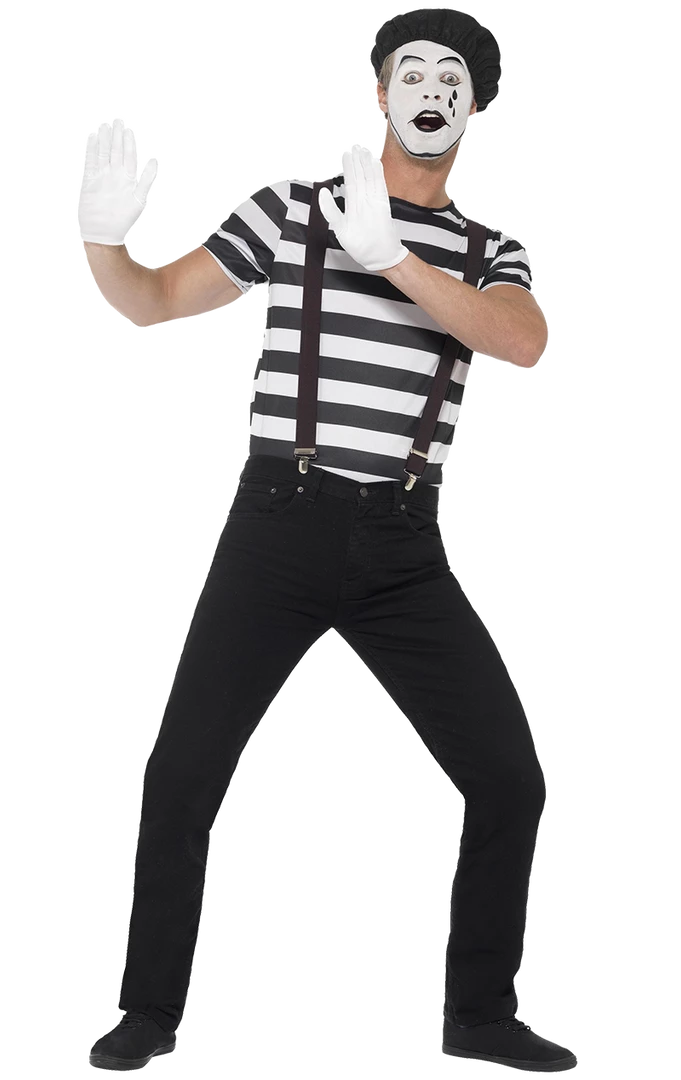 Smiffys Mens Mime Artist Costume