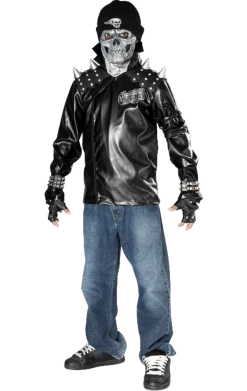 Rubies Halloween Kids Death Skull Biker Costume
