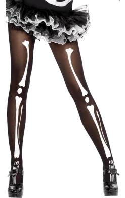 Bristol Novelty Skeleton Bone Halloween Tights