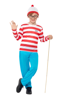 Smiffys Kids Where's Wally Costume Book Characters