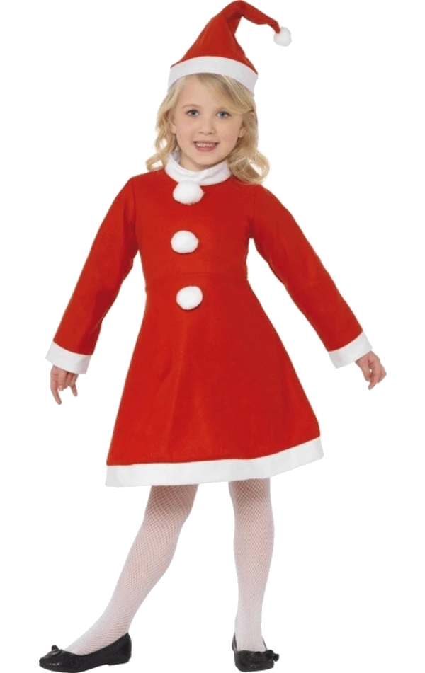 Smiffys Kids Value Santa Girl Costume Christmas