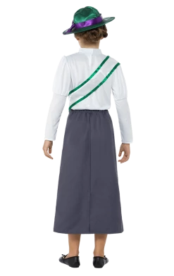 Smiffys British / UK Kids Victorian Suffragette Costume