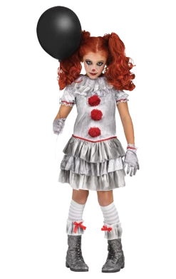 Palmer Circus Kids Miss Pennywise Clown Costume
