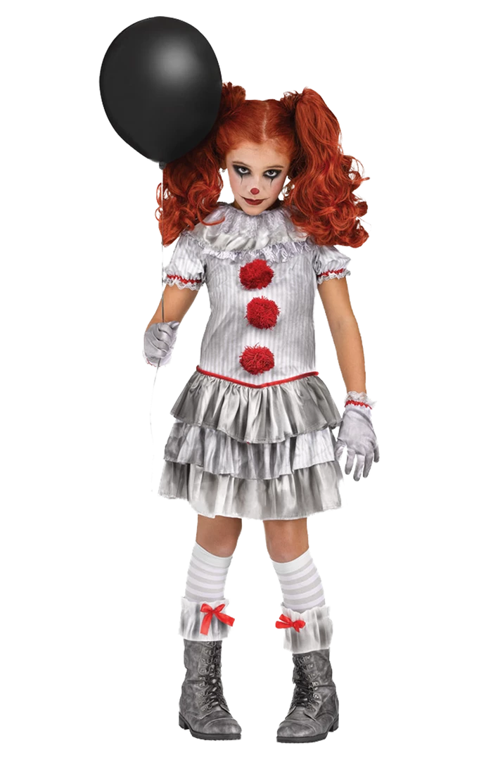 Palmer Circus Kids Miss Pennywise Clown Costume