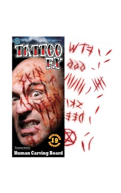 Tinsley Transfers Halloween Carving Board Temporary Tattoos