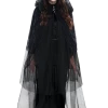 Amscan Black Hooded Lace Cape