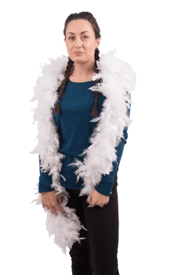 Bristol Novelty Long White Feather Boa