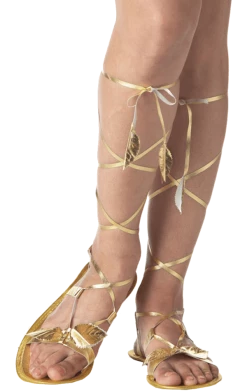 California Costumes Roman Golden Goddess Sandals Greek & Roman