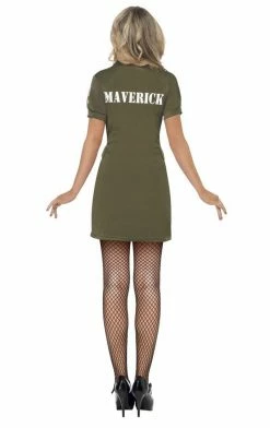 Smiffys Womens Top Gun Costume Military