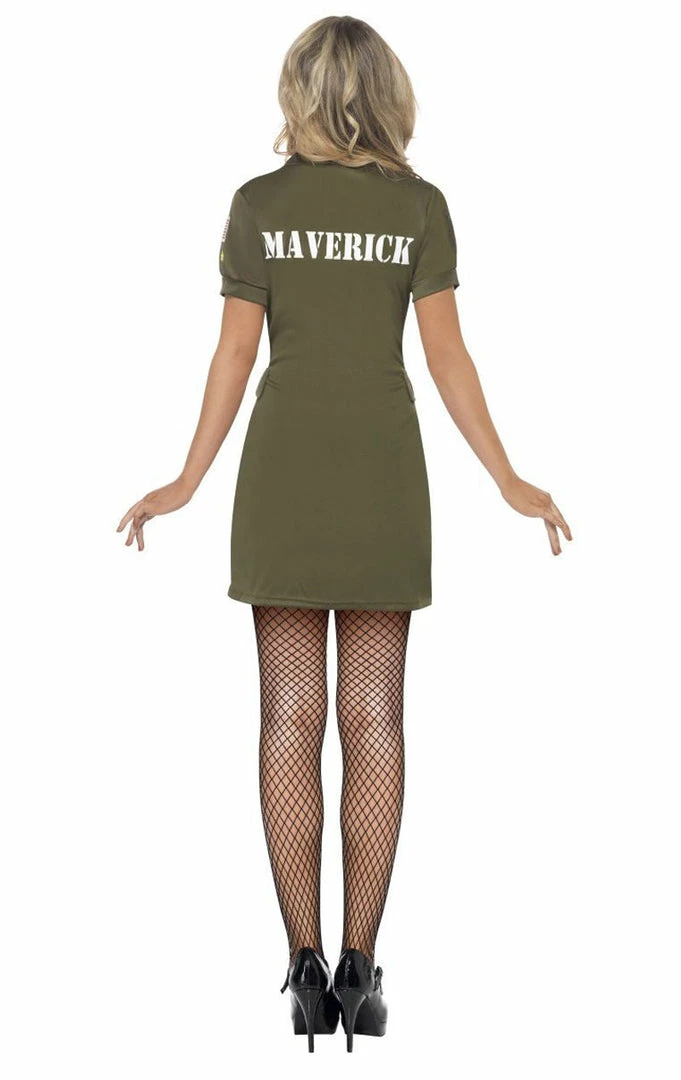 Smiffys Womens Top Gun Costume Military