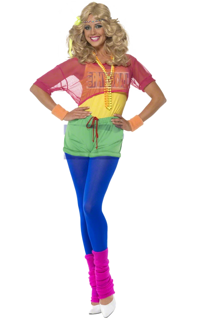 Smiffys Womens Let's Get Physical Costume