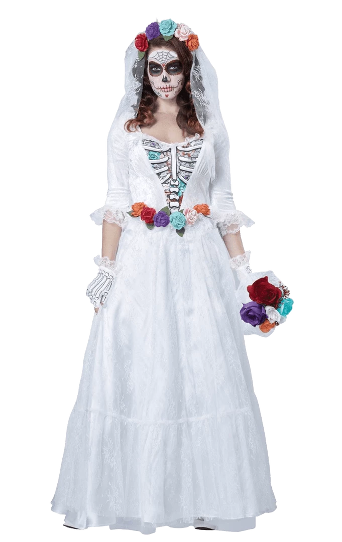 California Costumes Mexican Womens Day Of The Dead Bride Costume