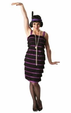 Rubies Costumes Under £20 Purple & Black Flapper Costume