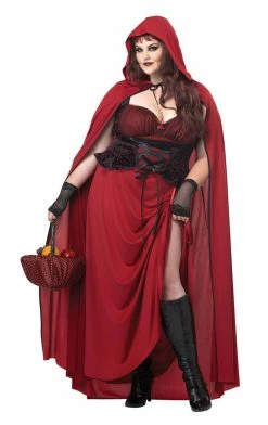 California Costumes Plus Size Dark Red Riding Hood Costume Fairytales