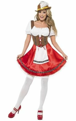 Smiffys Womans Red Bavarian Costume Around The World