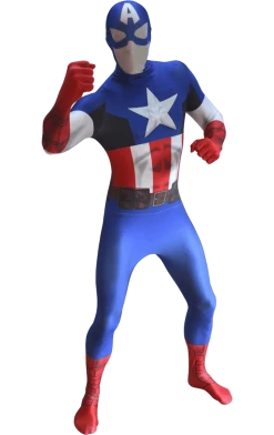 Body Republic American / USA Adult Captain America Zappar Costume