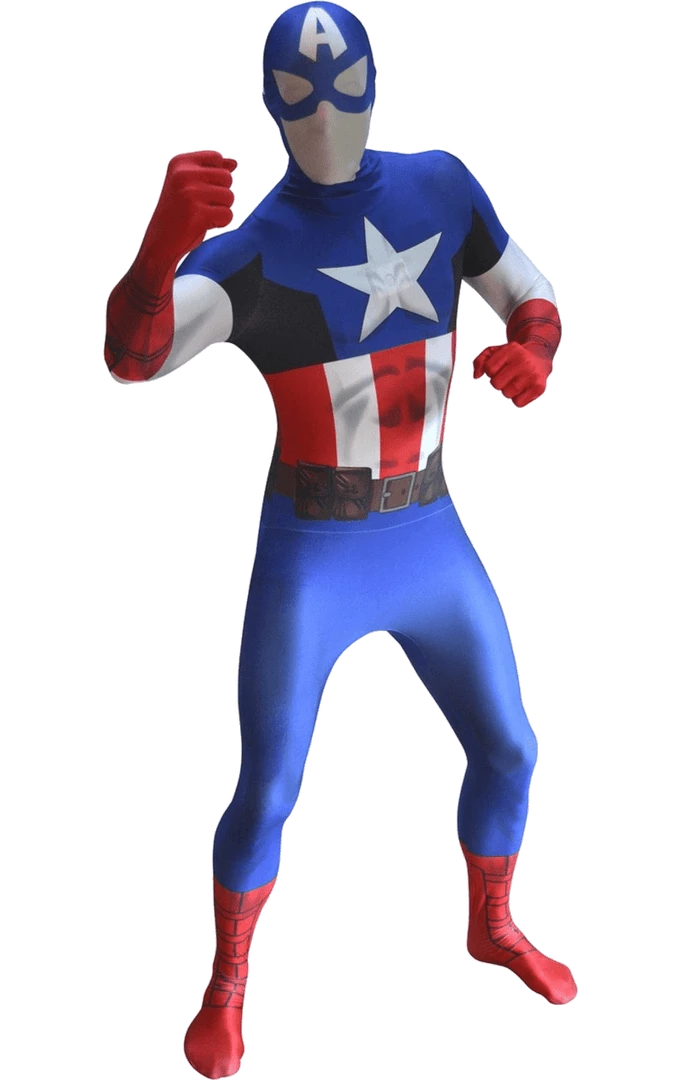 Body Republic American / USA Adult Captain America Zappar Costume