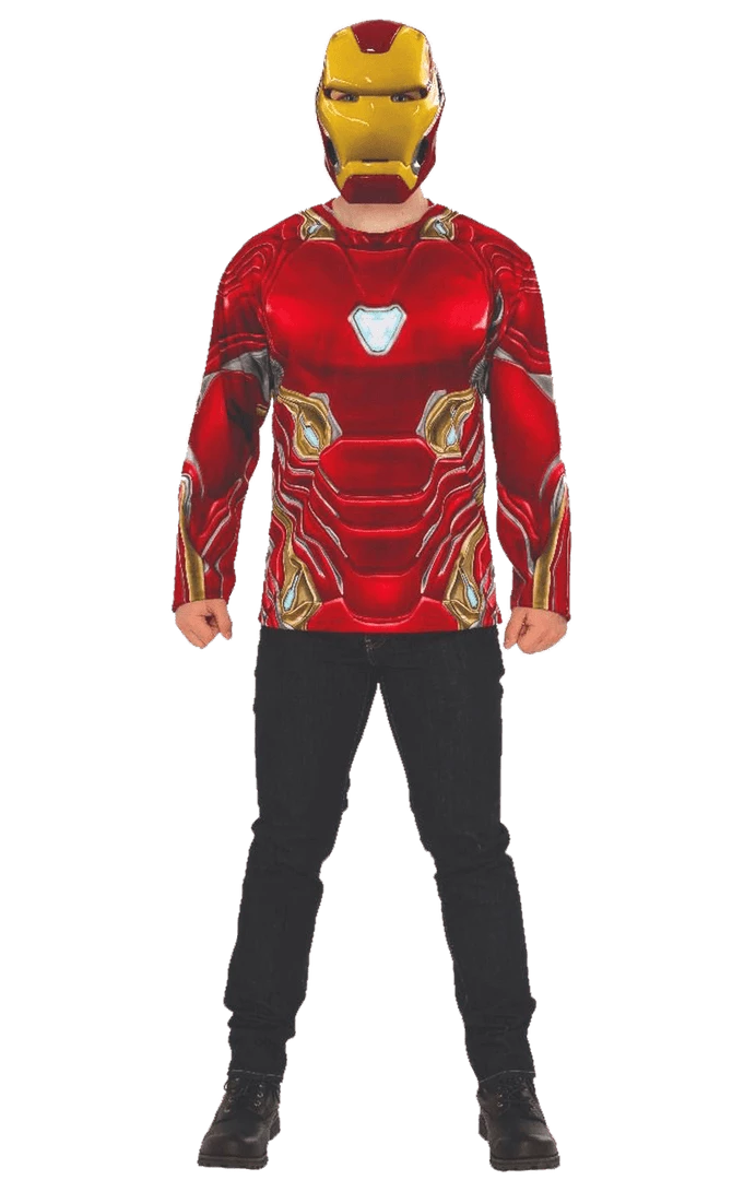 Rubies Adult Iron Man Top & Facepiece Cosplay & Comic Con
