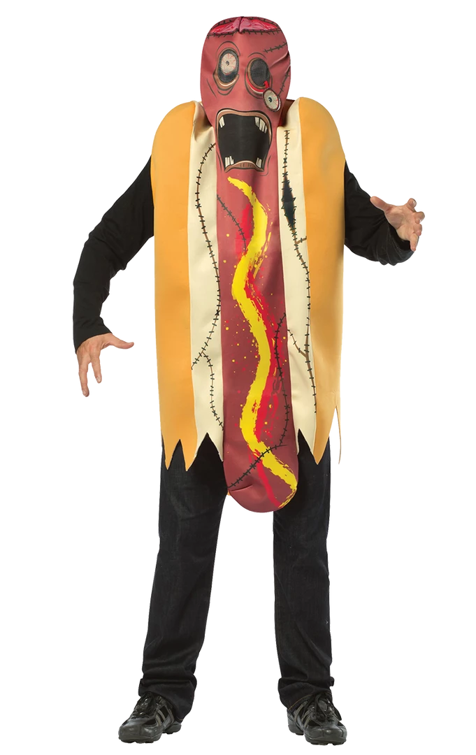 Rasta Imposta Adults Zombie Hot Dog Costume Food & Drink