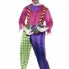 Smiffys Circus Mens Colourful Killer Clown Costume