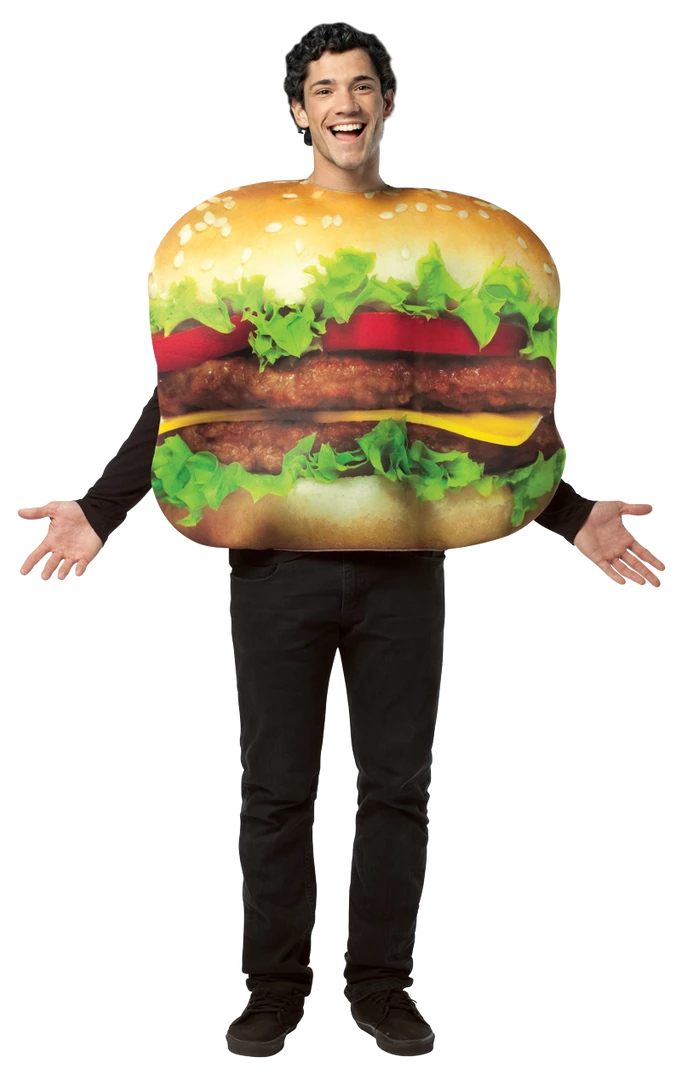 Rasta Imposta Food & Drink Adult Double Cheeseburger Costume