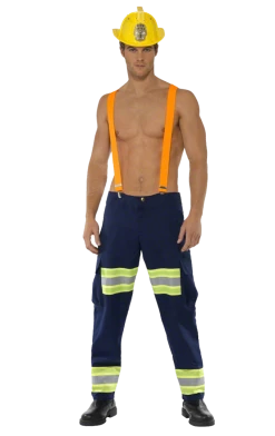 Smiffys Fever Male Firefighter Costume Fireman & Firewoman