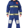 Rubies Mens Blue Fireman Costume