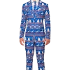 OppoSuits Mens Blue Christmas Suitmeister Novelty