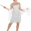 Orion Costumes Womens 1920s Silver Flapper Costume