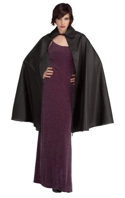 Rubies Black Halloween Taffeta Cape