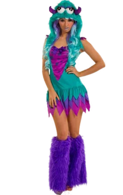 Generic Womens Fuzzy Frankie Monster Costume Aliens