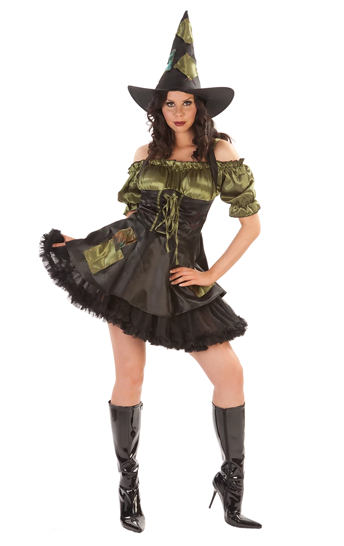Rubies Adult Green Patch Witch Costume