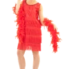 Generic All Decades /Era Costumes Ladies Roaring 20s Red Flapper Dress