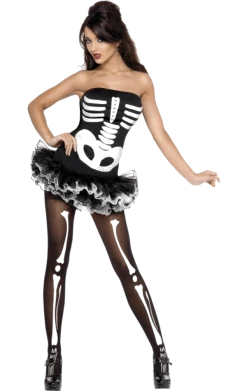 Smiffys Halloween Skeleton Bones Tutu Costume