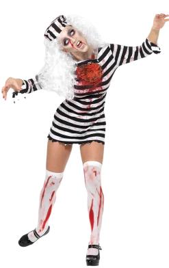 Smiffys Zombie Convict Female Costume Halloween