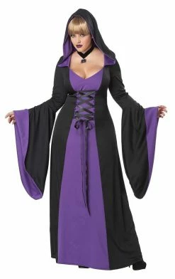California Costumes Halloween Hooded Robe Purple Costume