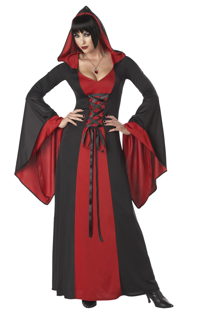 California Costumes Fairytales Womens Dark Red Hooded Robe Costume