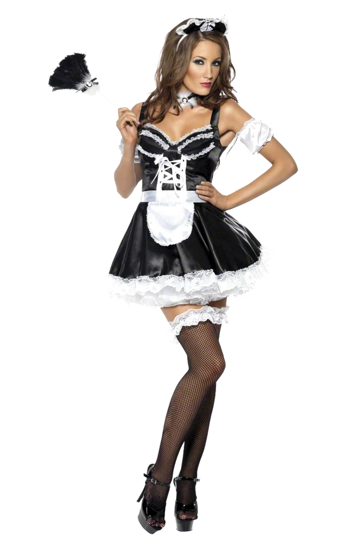 Smiffys Womens Flirty French Maid Costume